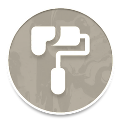White piping icon on an orange circular background