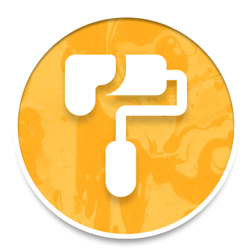 White stylized pipe icon on an orange circular background
