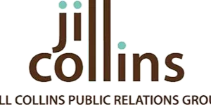 The logo for jill collins public relations group