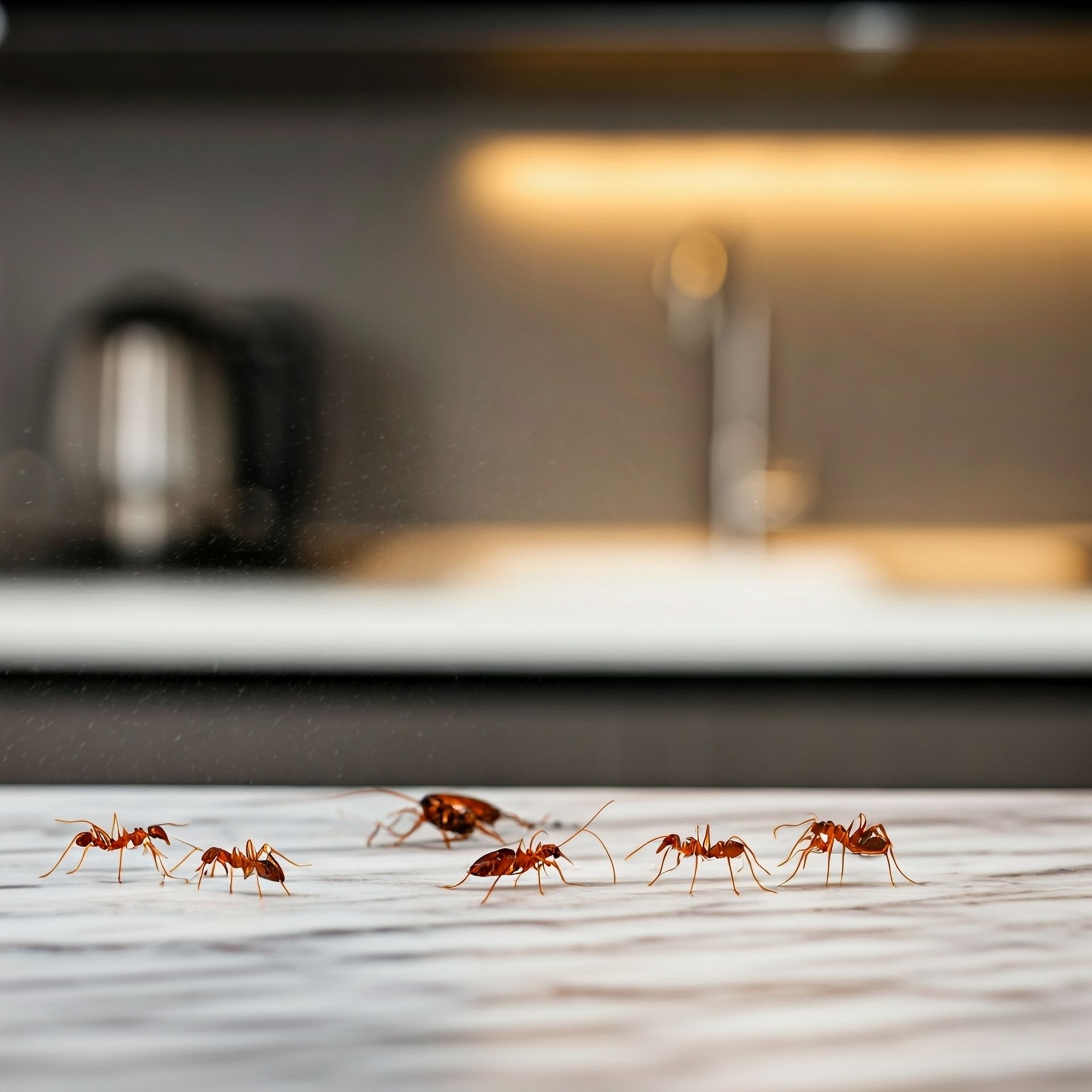 Termite damage on a white wall and wood trim, with visible tunnels and debris.