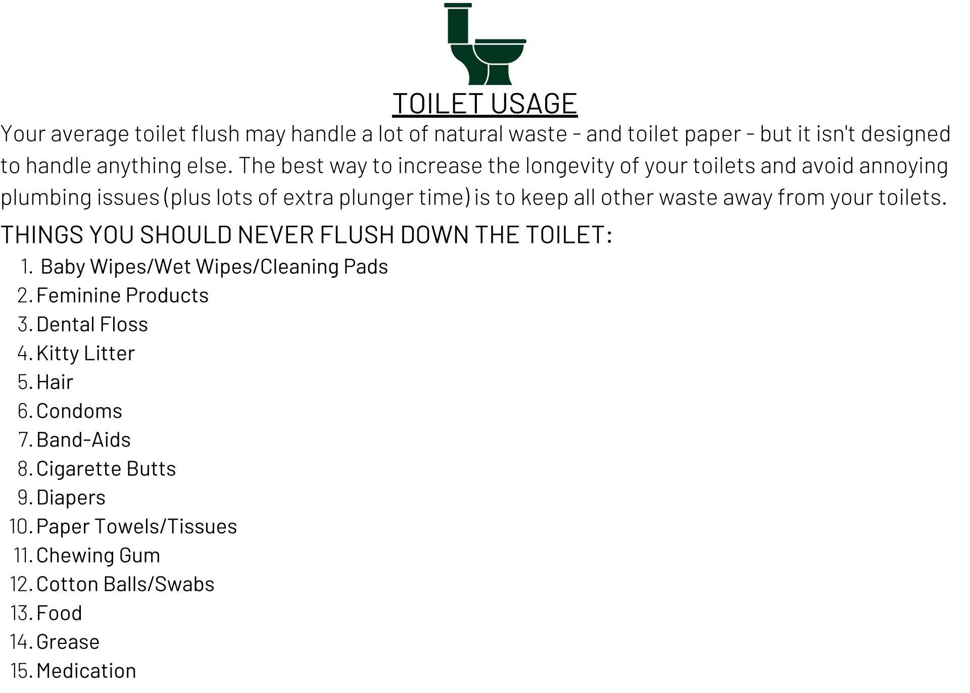 Toilet Usage
