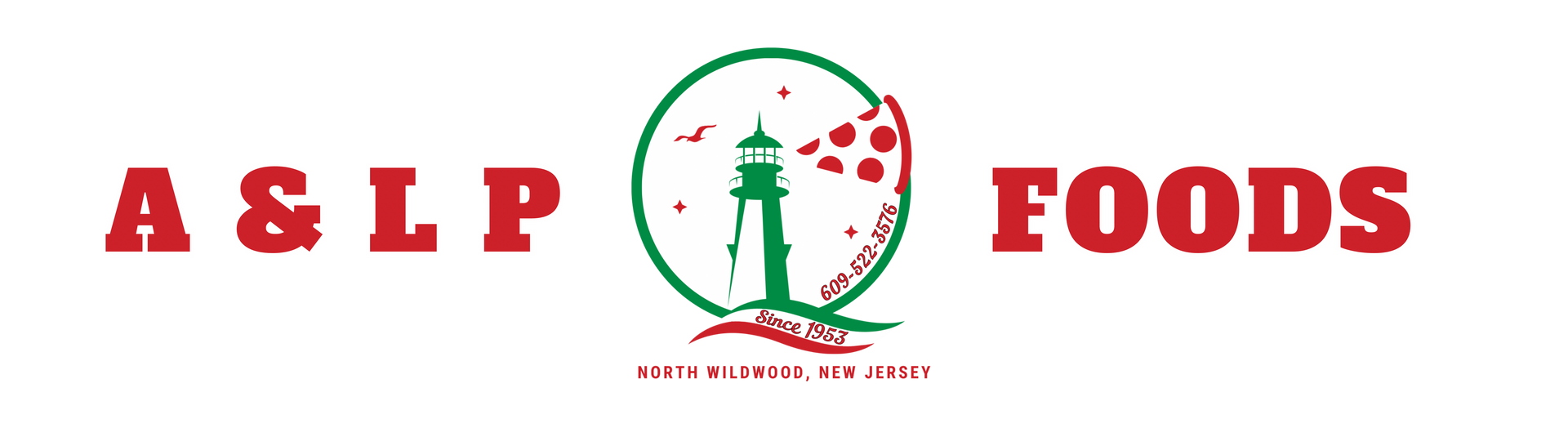 A logo for a & lp foods in north wildwood new jersey