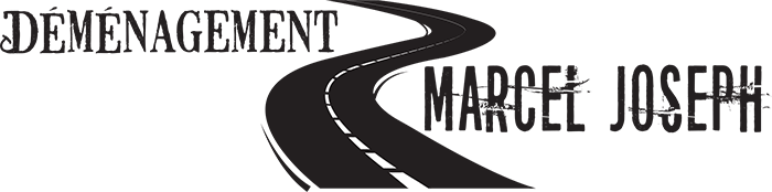 Un logo noir et blanc pour le déménagement Marcel Joseph