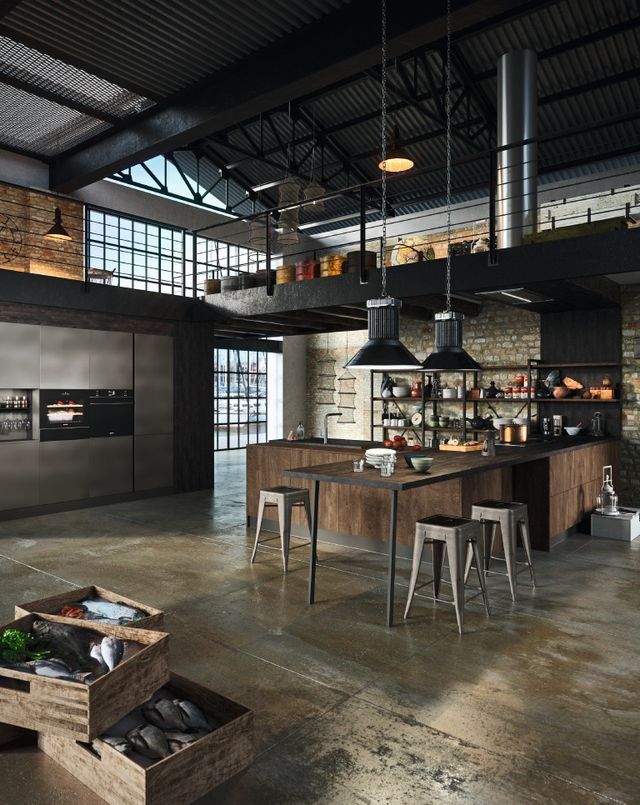 Cucina con soppalchi