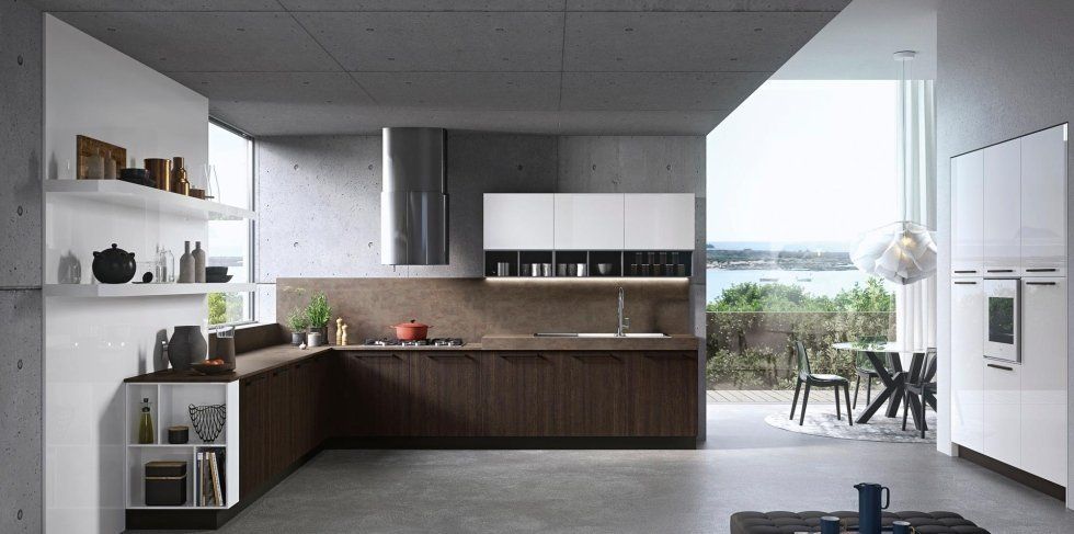 Cucina legno scuro