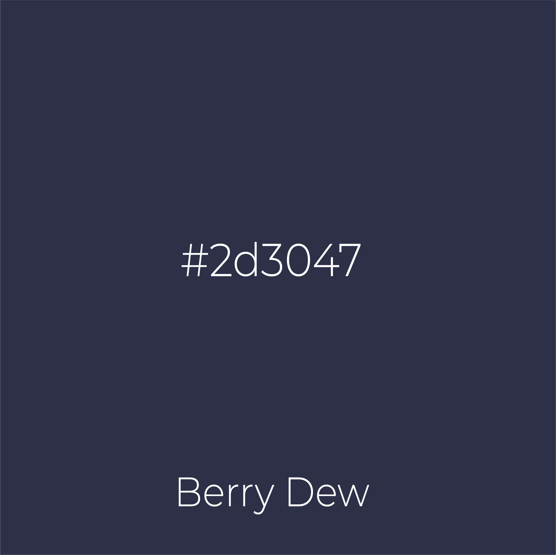 A dark blue-grey color block labeled #2d3047 with the name 