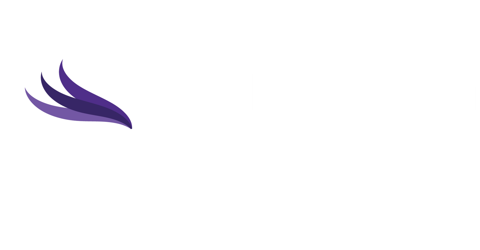Auraform Creative logo. stylised capital letter A, with three purple feathers sweeping across the centre and out to the left