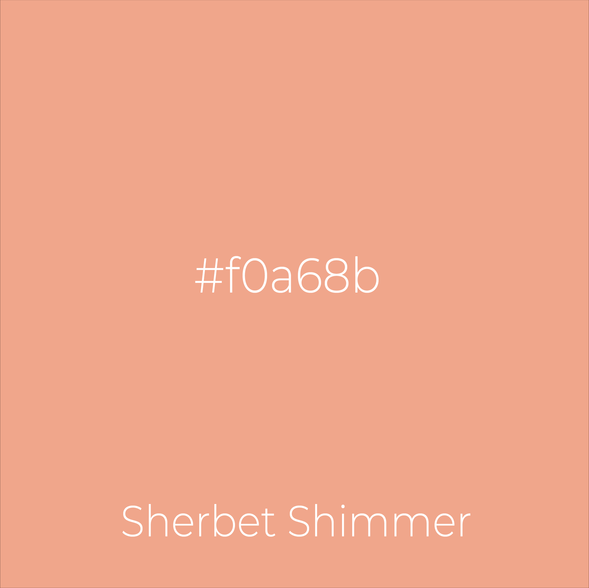 A solid peach-orange background with the hex code #f0a68b and the text