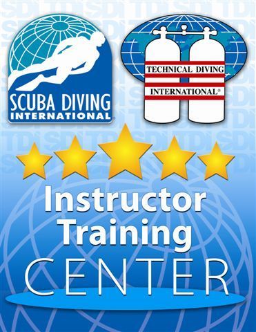 A poster for the scuba diving international instructor training center