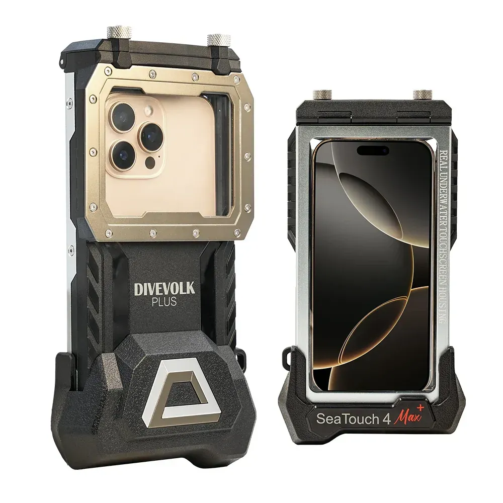 A phone case with a camera attached to it.