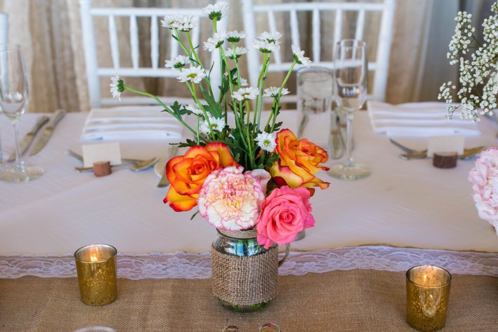 bright wedding flowers