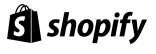 Shopify logo: A black shopping bag with a white 