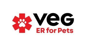 VEG ER for Pets logo with red veterinary cross and black-and-red text on white background