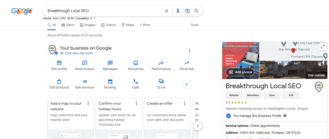 Portland Local SEO Service - Breakthrough Local SEO helps with GBP management