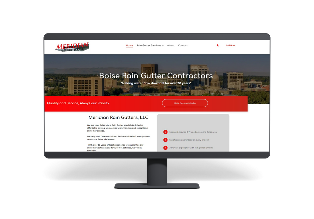 Boise Idaho Rain Gutter Contractor- Gutter Installation, Gutter Repairs & Cleaning - Meridian Rain Gutters