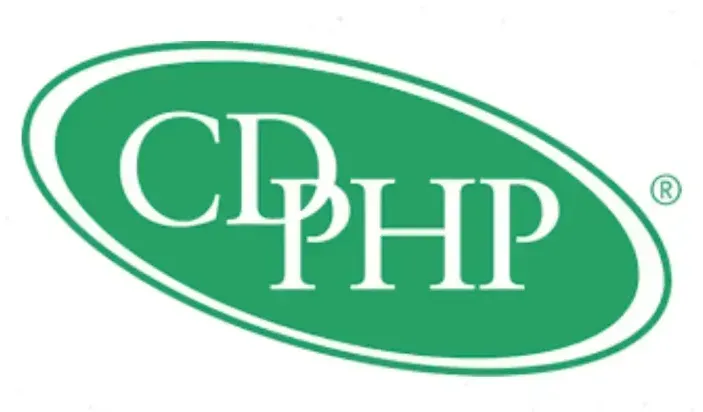 Green oval logo with white text: CDPHP.