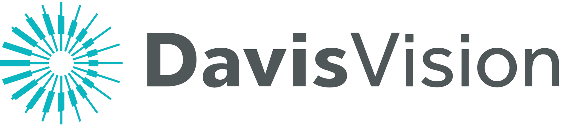 DavisVision logo with a teal burst icon and the name in dark grey text.