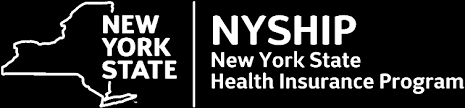 NYSHIP logo: New York state outline,