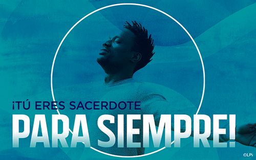 A poster with a man in a circle and the words para siempre.