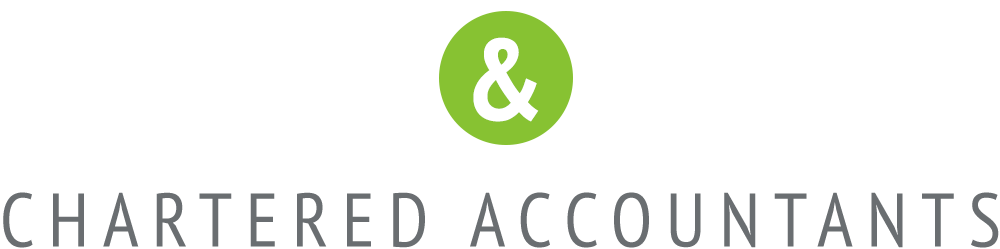 Chartered Accountants logo with green ampersand above gray text