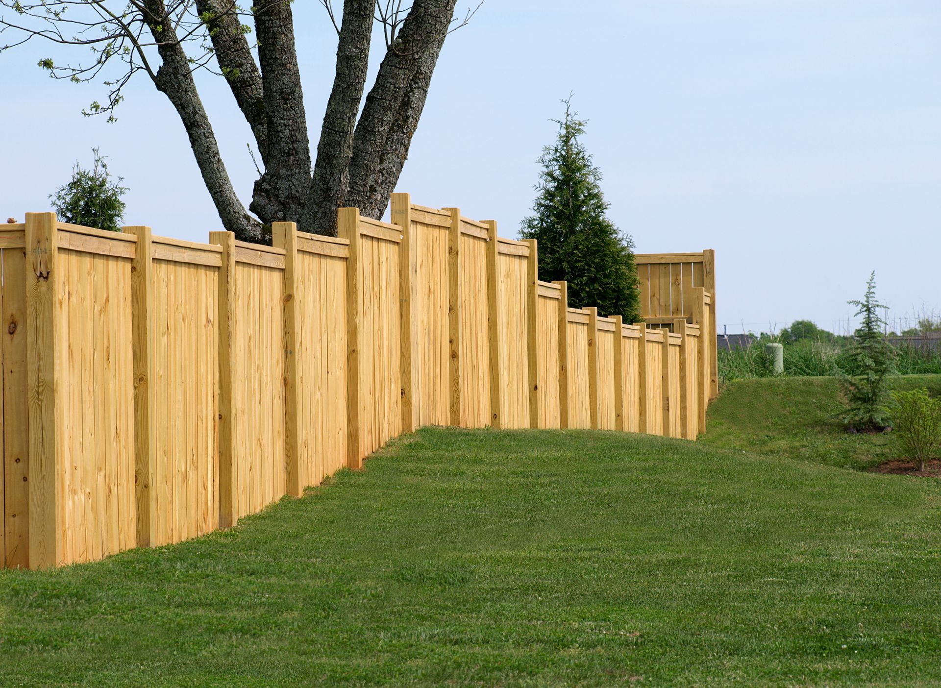 Wood fence installation by Sims Fence Company in Thomasville, GA, providing quality wood fencing for