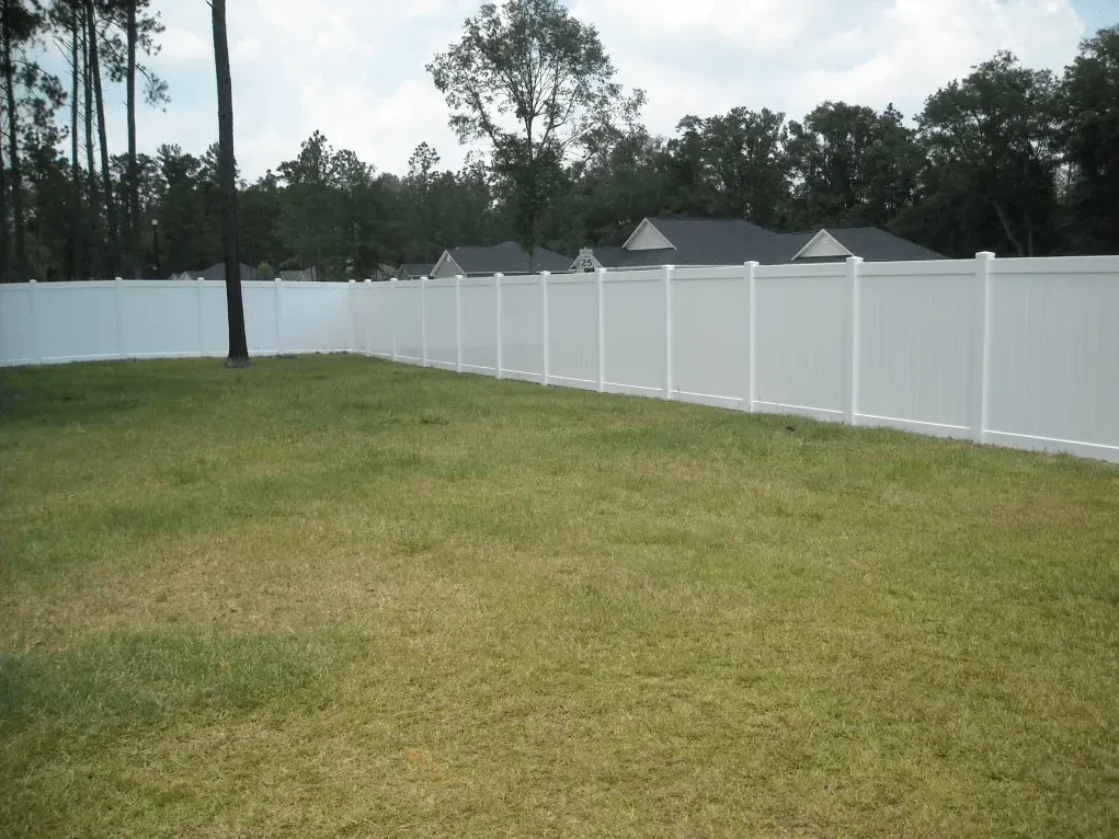 6 Ft. White Vinyl Privacy Fence — Valdosta, GA — Sims Fence Company