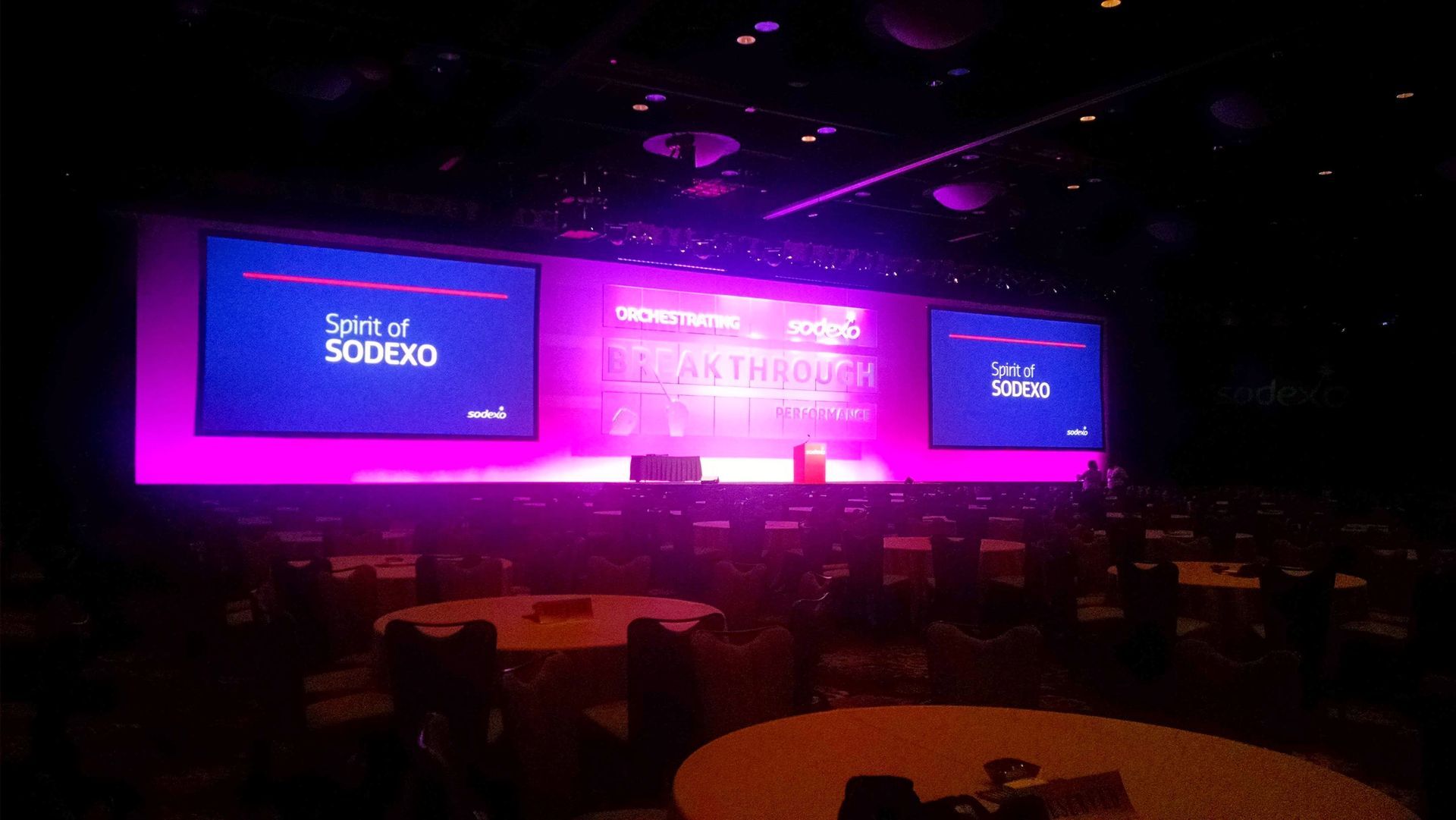 Sodexo Scenic LED and Projection Screen