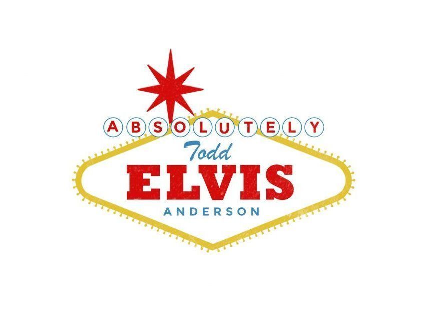 Logo reading “Absolutely Ted Elvis Anderson” with red starburst and yellow oval border