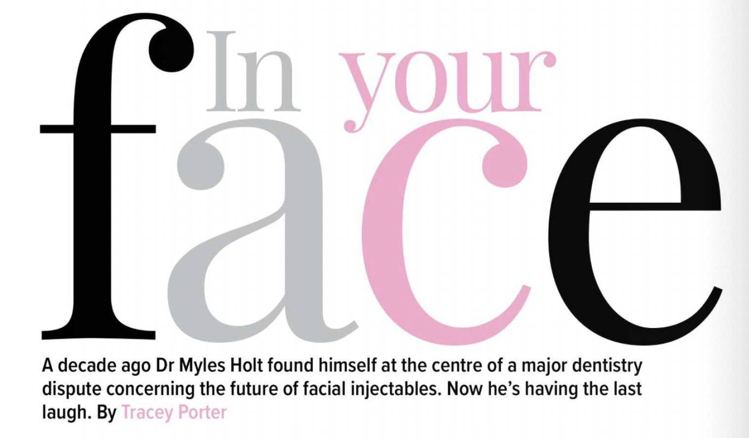 A poster that says ' in your face ' on it