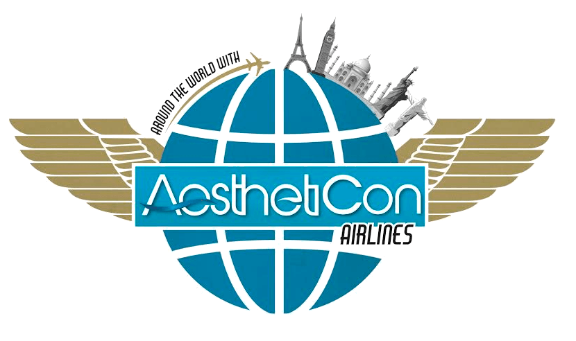 A logo for a conference called aesthetic con airlines