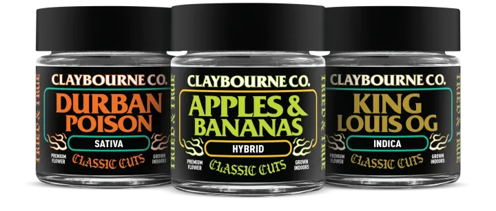 cannabis claybourne co cannabis packages. three jars