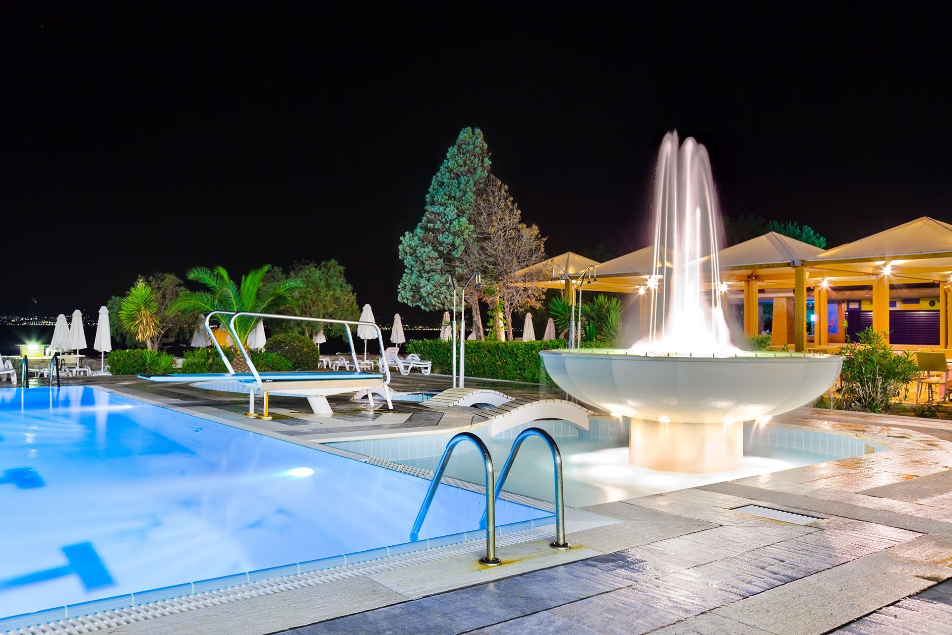 Fountain Beside the Pool
