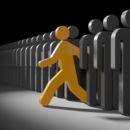 yellow man icon walking away