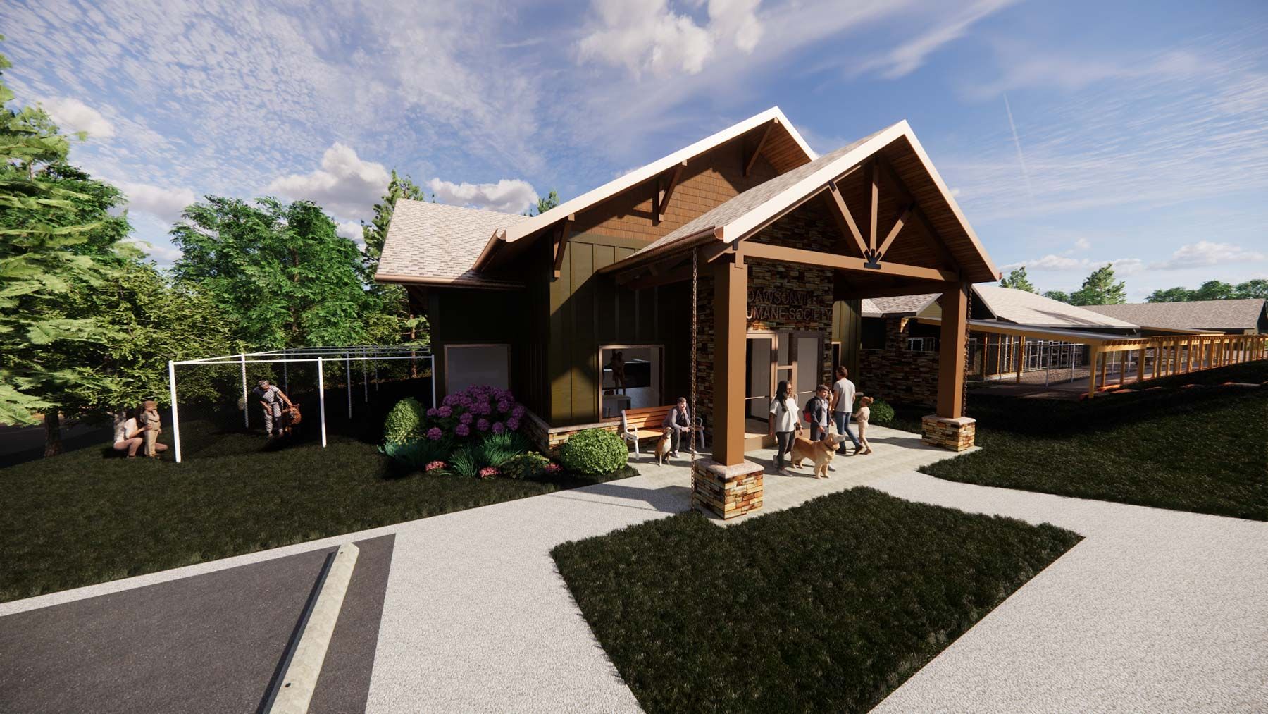 Front Entrance Rendering, Dawson Humane Society