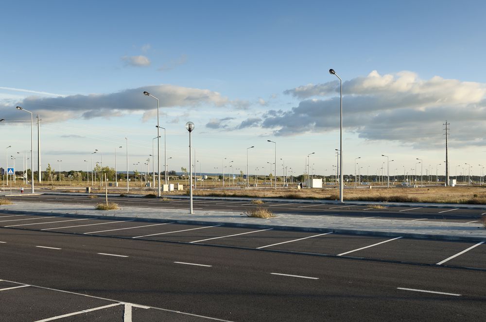 An Empty Parking Lot With a Blue Sky in the Background — North Coast Line Marking in Ballina, NSW