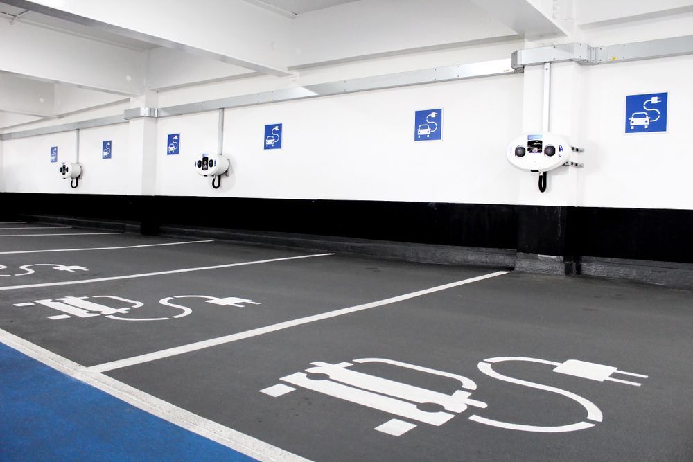 A Row of Parking Spaces in a Parking Garage — North Coast Line Marking in Casino, NSW
