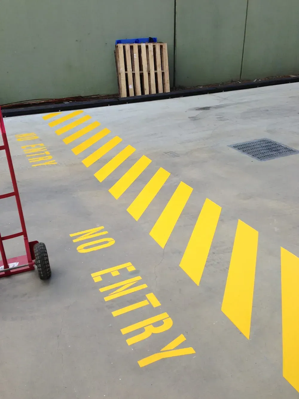 A No Entry Sign is Painted on a Concrete Surface — North Coast Line Marking in Port Macquarie, NSW