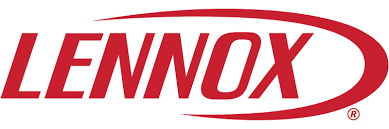 Red Lennox logo featuring the brand name in a bold, italicized font enclosed by an oval line.