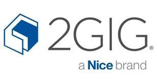 The 2GIG brand logo, featuring a geometric blue icon next to the text