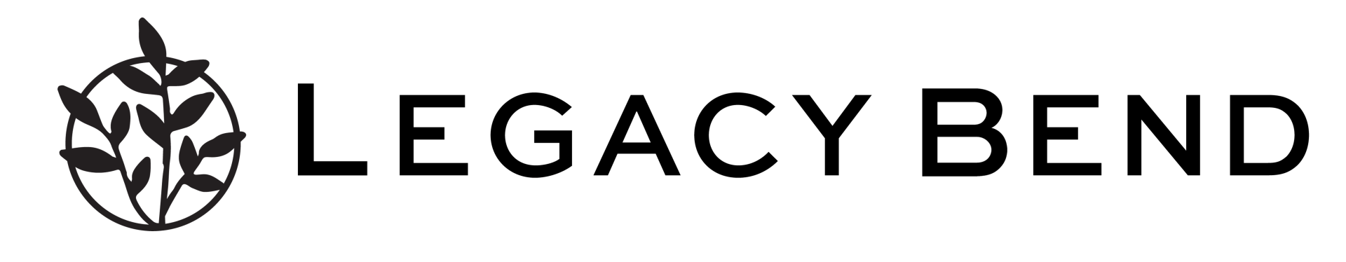 A black and white logo for legacy bend