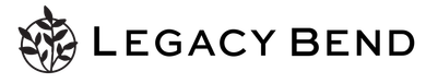 A black and white logo for legacy bend