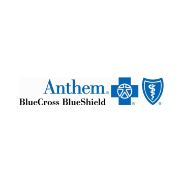 Anthem BlueCross BlueShield logo in blue with medical cross and shield icons