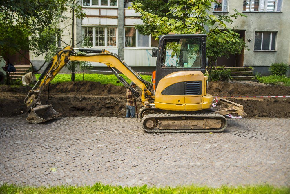 Mini Excavator Machine Standing — Excavation in Armidale, NSW