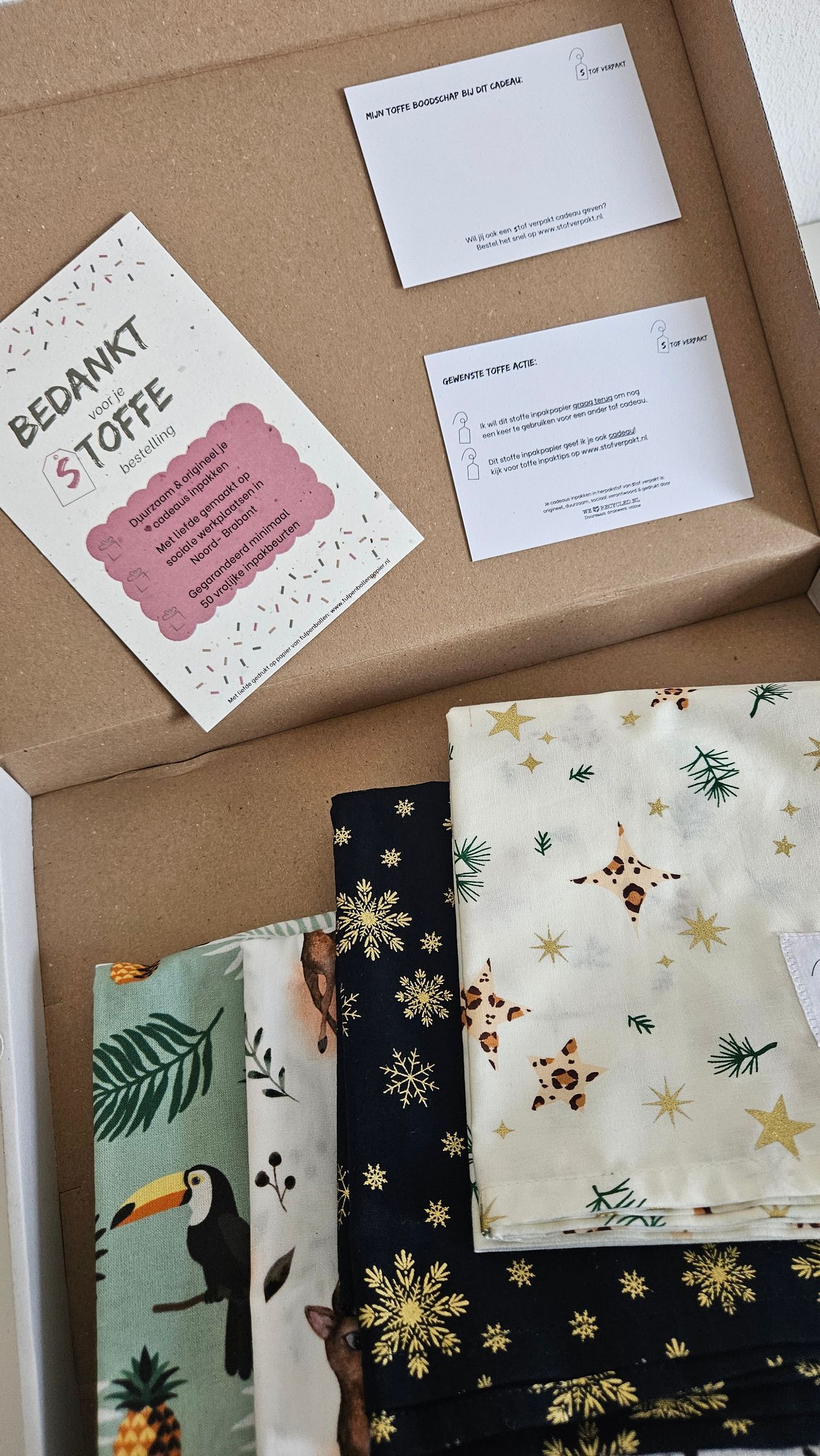 Cadeaus inpakken met stof