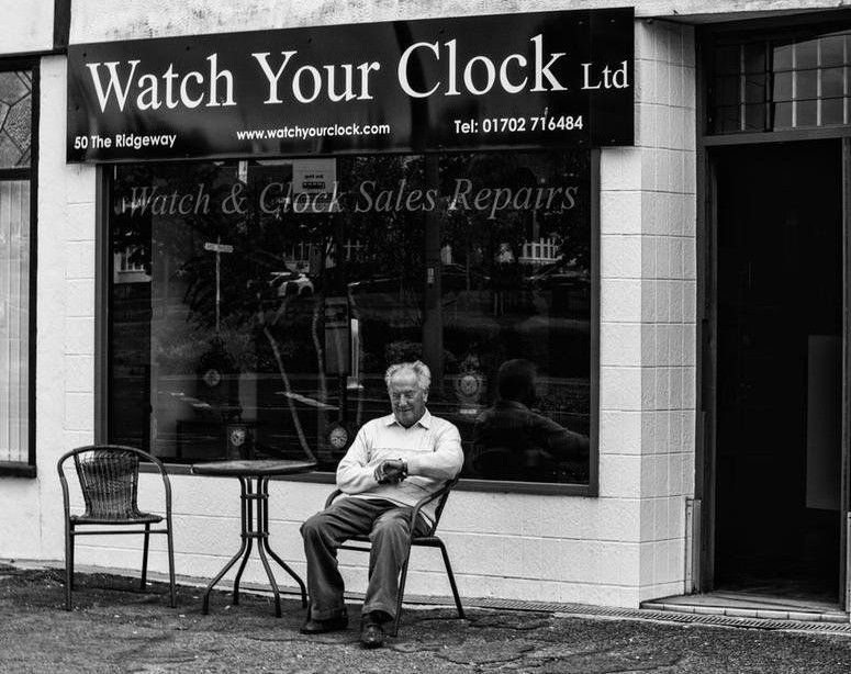 Man sitting outside 