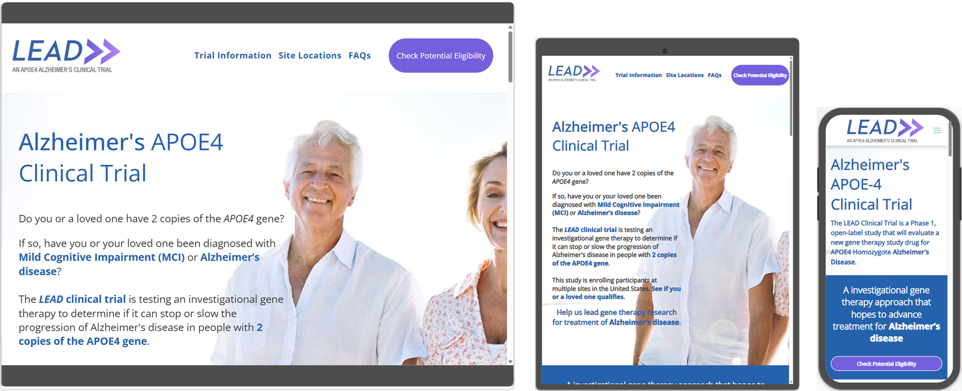 Clinical trial website design and SEO