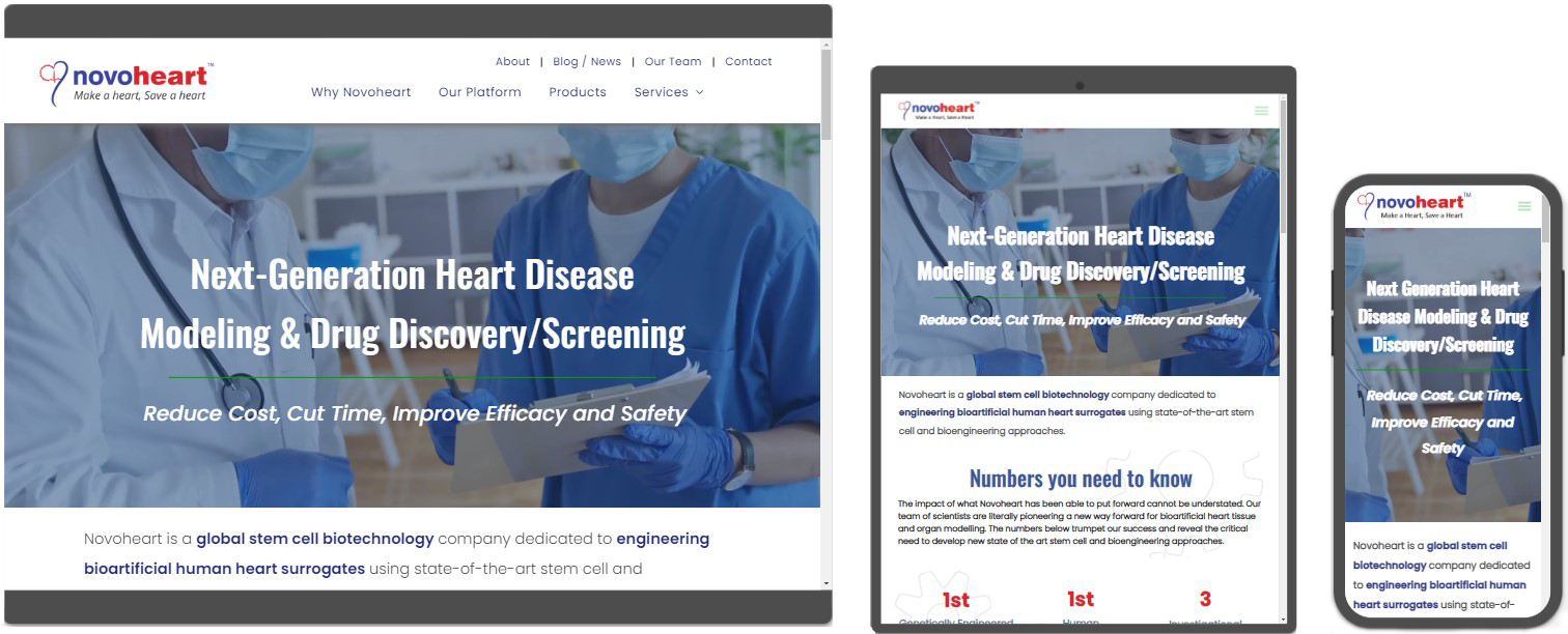 Biotech website design and SEO