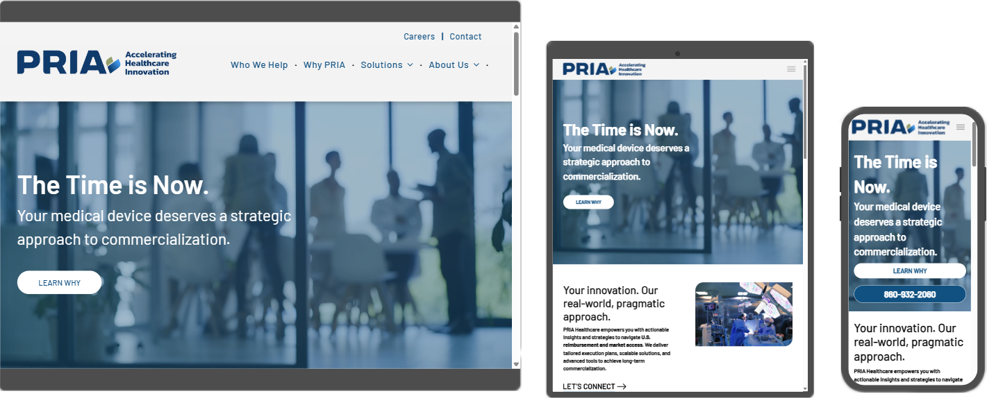Consulting Services Website Design Example