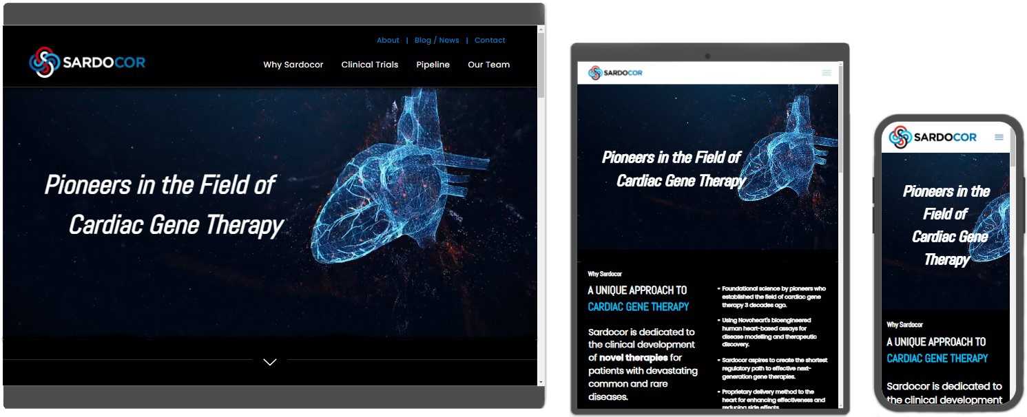 Biopharma rare disease website design