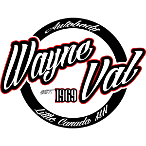 Wayne Vol automotive logo with black, red, and white retro lettering and “Little Canada, MN 1969” text